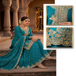 Premium Tora Silk Embroidered Salwar Suit Set with Dupatta